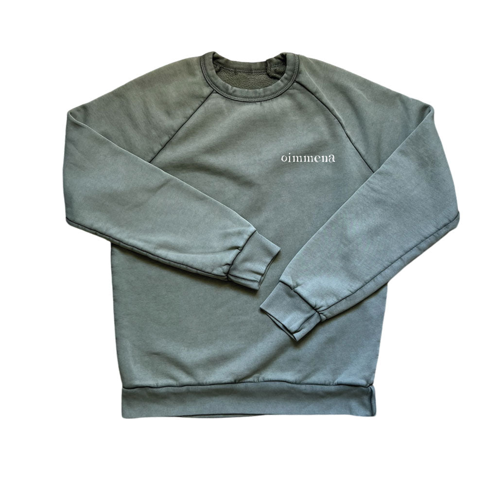 FELPA STONE WASHED CON RICAMO SALVIA1