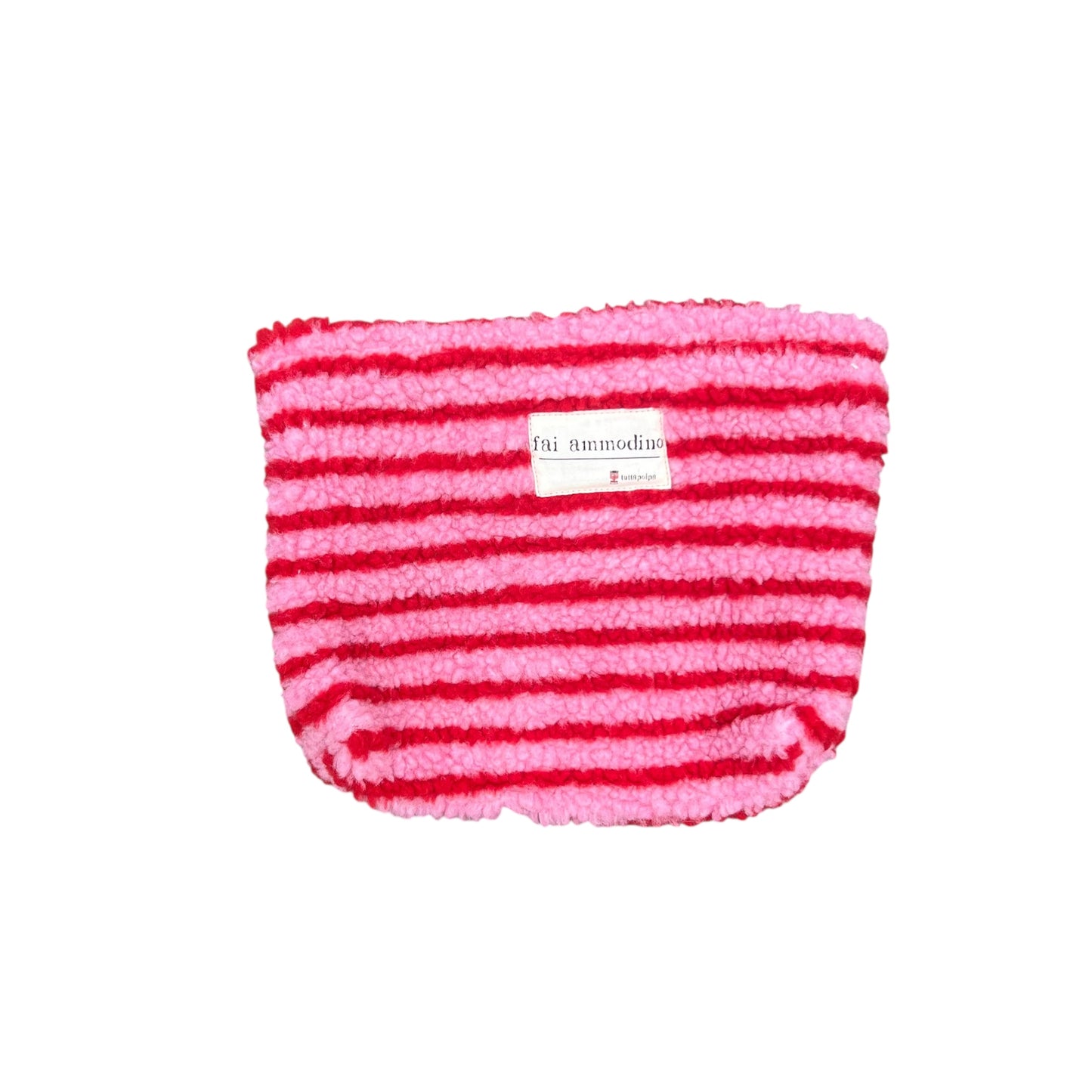 Pochette a righe rosa e rosso