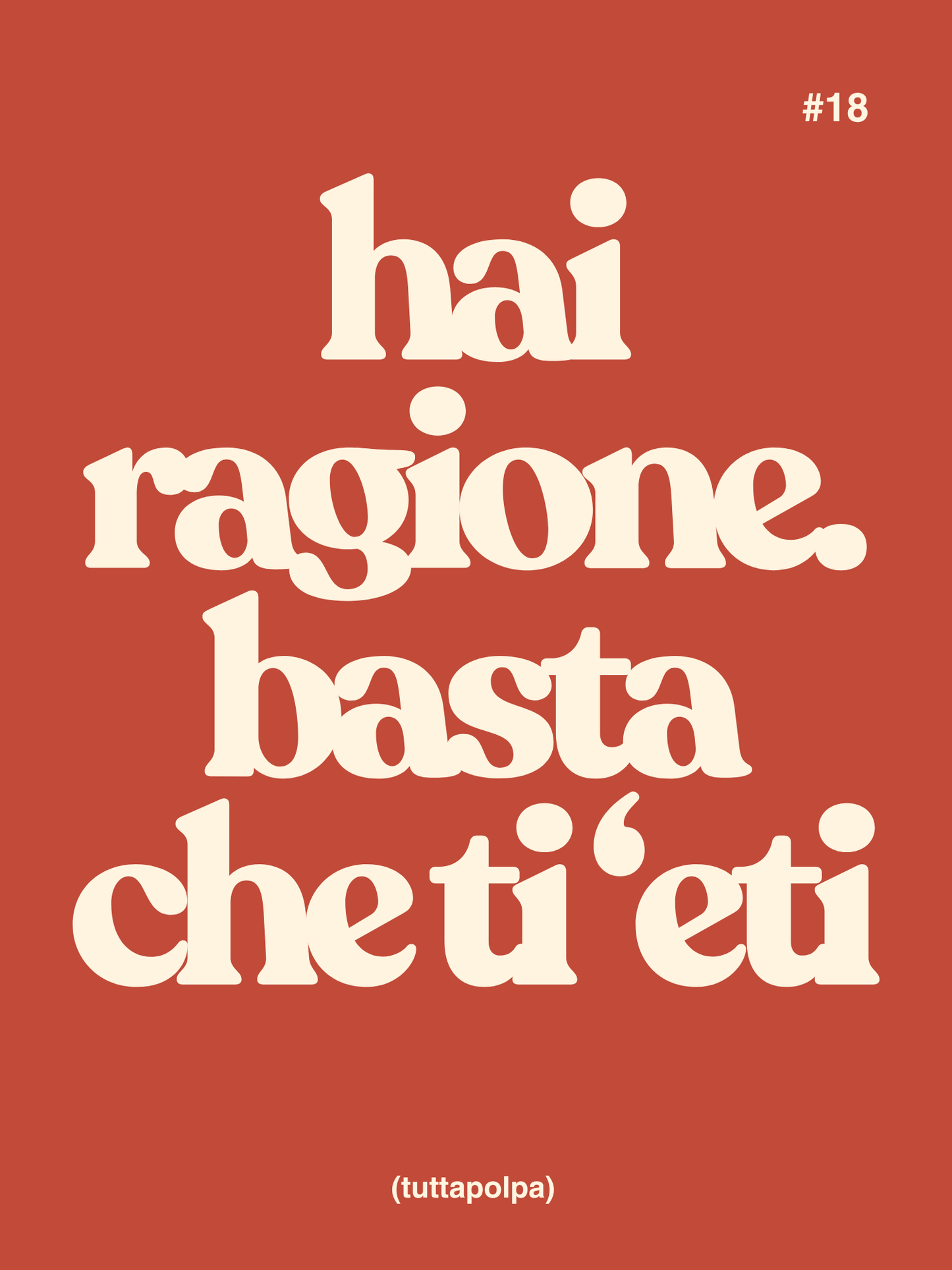 POSTER Hai ragione. Basta che ti 'eti