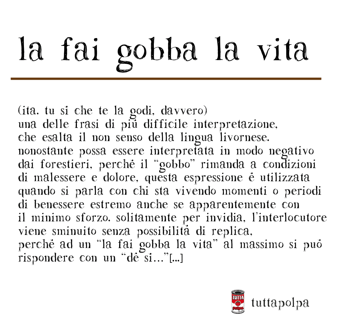 la fai gobba la vita