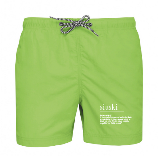 COSTUME PANTALONCINO SIUSKI VERDE LIME