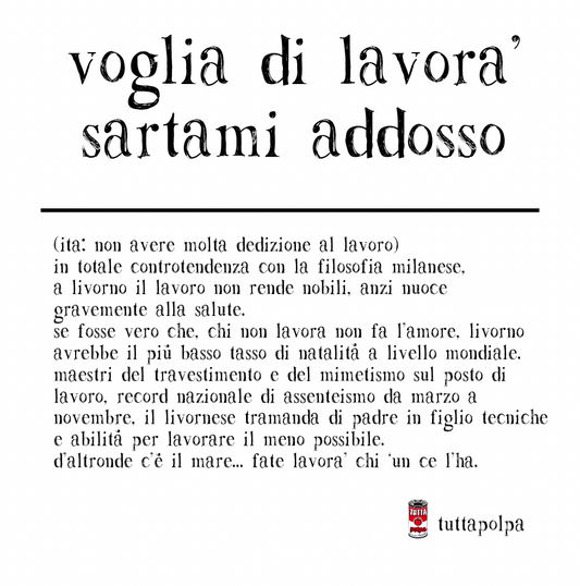 Voglia di lavora' sartami addosso