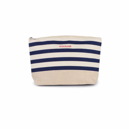 Pochette a righe bianche e blu